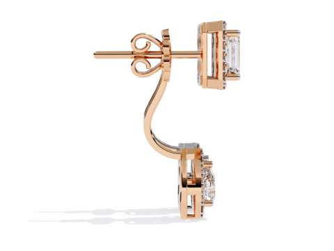 Printable 3D Jewelry design of Earrings with diamonds Model 3D