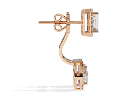 Printable 3D Jewelry design of Earrings with diamonds 3D Model