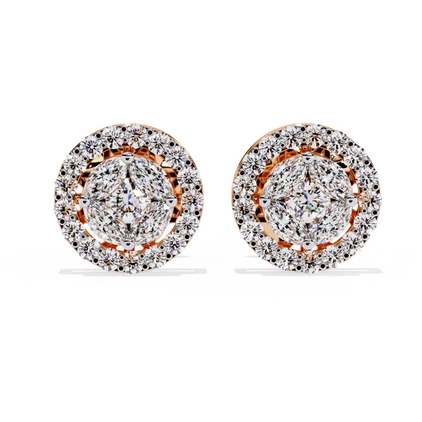 Printable 3D Jewelry design of Earrings with diamonds 3D Model .c4d .max .obj .3ds .fbx .stl .blend 