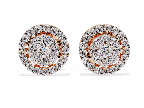 Printable 3D Jewelry design of Earrings with diamonds Model 3D