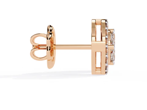 Printable 3D Jewelry design of Earrings with diamonds 3D Model