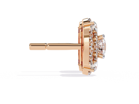 Printable 3D Jewelry design of Earrings with diamonds Model 3D