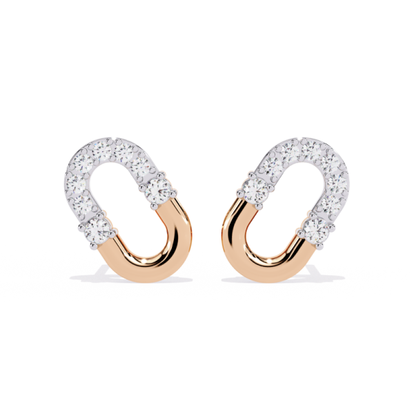 Printable 3D Jewelry design of Earrings with diamonds 3Dモデル .c4d .max .obj .3ds .fbx .stl .blend