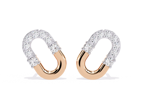 Printable 3D Jewelry design of Earrings with diamonds Model 3D