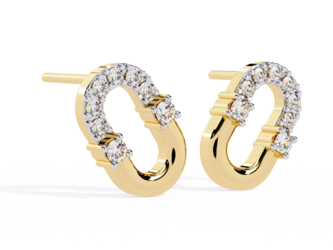 Printable 3D Jewelry design of Earrings with diamonds 3Dモデル