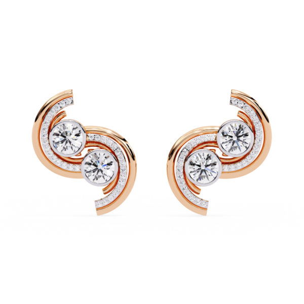 Printable 3D Jewelry design of Earrings with diamonds 3Dモデル .c4d .max .obj .3ds .fbx .stl .blend