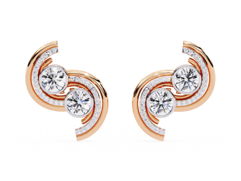 Printable 3D Jewelry design of Earrings with diamonds 3D Модель
