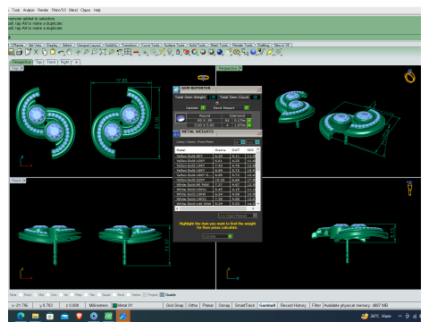 Printable 3D Jewelry design of Earrings with diamonds 3Dモデル