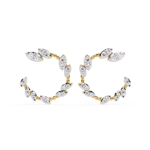 Printable 3D Jewelry design of Earrings with diamonds Modelo 3D .c4d .max .obj .3ds .fbx .stl .blend 