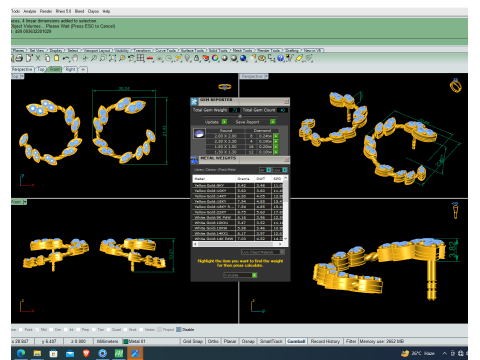 Printable 3D Jewelry design of Earrings with diamonds Modelo 3D