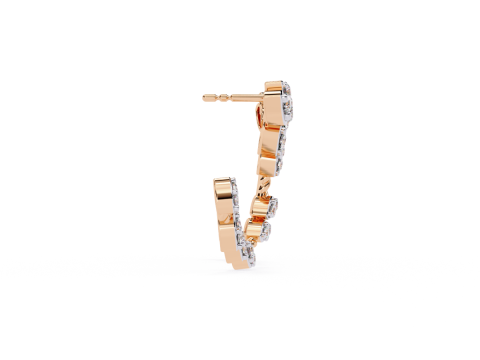Printable 3D Jewelry design of Earrings with diamonds Modelo 3D