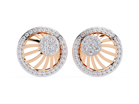 Printable 3D Jewelry design of Earrings with diamonds Modello 3D
