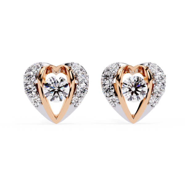 Printable 3D Jewelry design of Earrings with diamonds Modèle 3D .c4d .max .obj .3ds .fbx .stl .blend