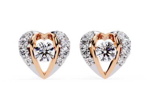 Printable 3D Jewelry design of Earrings with diamonds 3D 모델