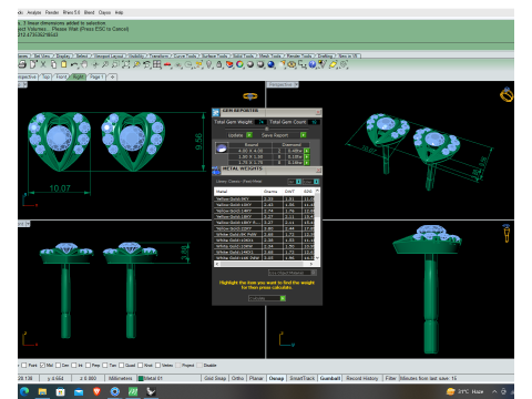 Printable 3D Jewelry design of Earrings with diamonds Modèle 3D
