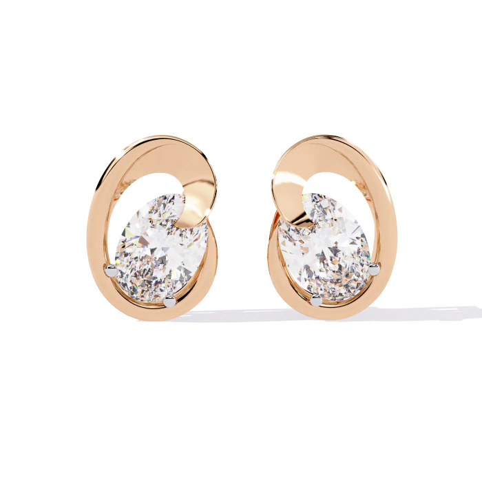Printable 3D Jewelry design of Earrings with diamonds 3D Model .c4d .max .obj .3ds .fbx .stl .blend 