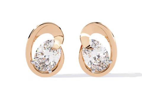 Printable 3D Jewelry design of Earrings with diamonds 3D Model