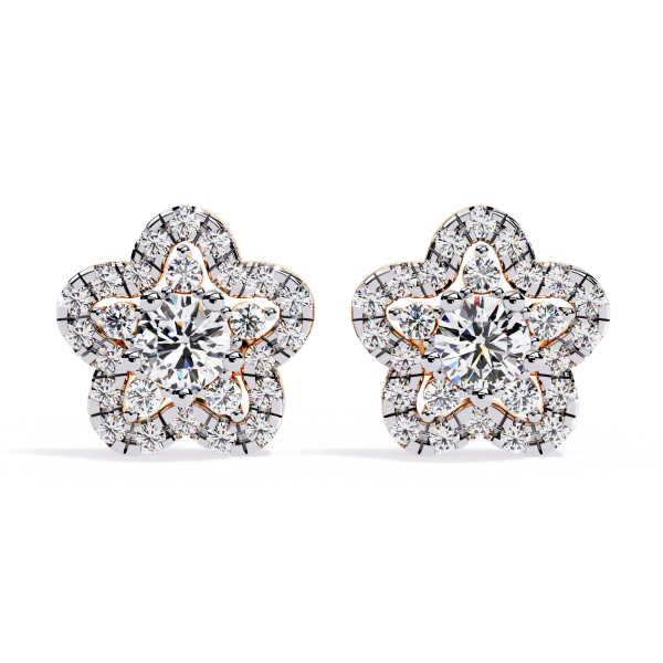 Printable 3D Jewelry design of Earrings with diamonds 3D Model .c4d .max .obj .3ds .fbx .stl .blend