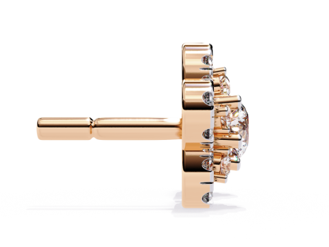 Printable 3D Jewelry design of Earrings with diamonds 3D Model