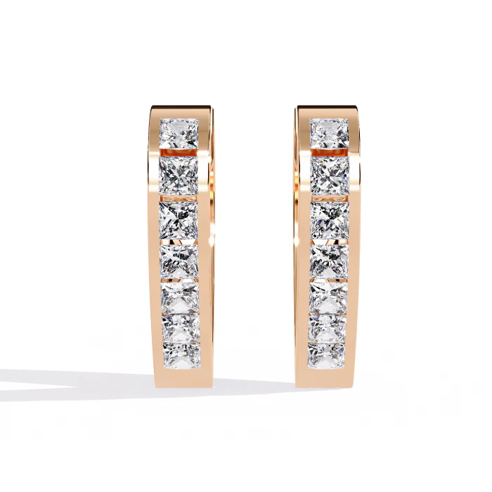Printable 3D Jewelry design of Earrings with diamonds 3D Model .c4d .max .obj .3ds .fbx .stl .blend 