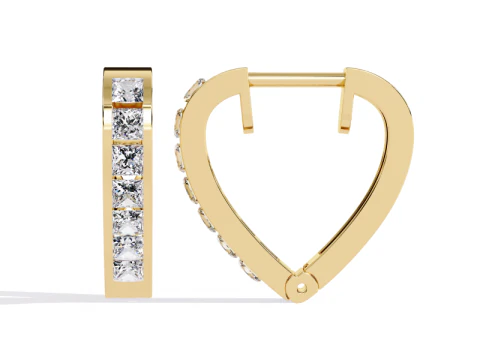 Printable 3D Jewelry design of Earrings with diamonds 3D Model