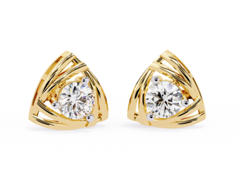 Printable 3D Jewelry design of Earrings with diamonds Model 3D