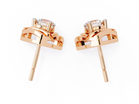 Printable 3D Jewelry design of Earrings with diamonds Modelo 3D