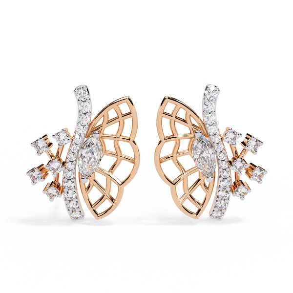 Printable 3D Jewelry design of Earrings with diamonds 3D मॉडल .c4d .max .obj .3ds .fbx .stl .blend