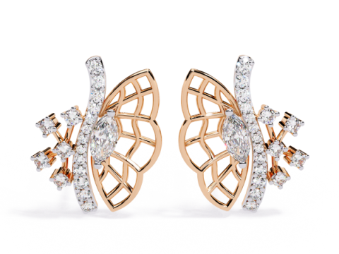Printable 3D Jewelry design of Earrings with diamonds 3D 模型