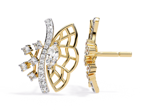 Printable 3D Jewelry design of Earrings with diamonds 3D मॉडल