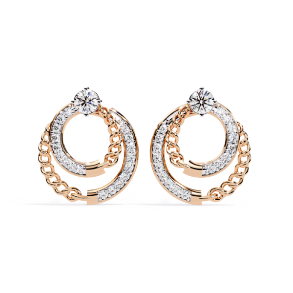 Printable 3D Jewelry design of Earrings with diamonds 3D Model .c4d .max .obj .3ds .fbx .stl .blend 