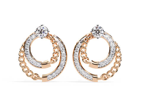 Printable 3D Jewelry design of Earrings with diamonds 3D Модель