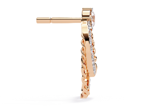 Printable 3D Jewelry design of Earrings with diamonds 3D Model