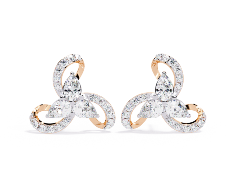 Printable 3D Jewelry design of Earrings with diamonds 3Dモデル