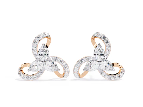 3D-дизайн ювелирных украшений: серьги с бриллиантами для печати 3D Модель