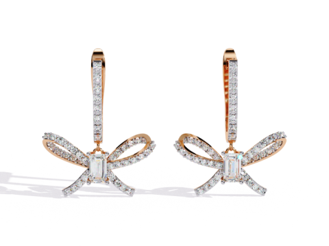 Printable 3D Jewelry design of Earrings with diamonds Model 3D