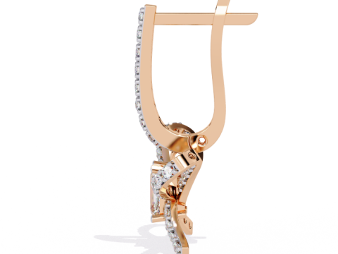 Printable 3D Jewelry design of Earrings with diamonds Modelo 3D
