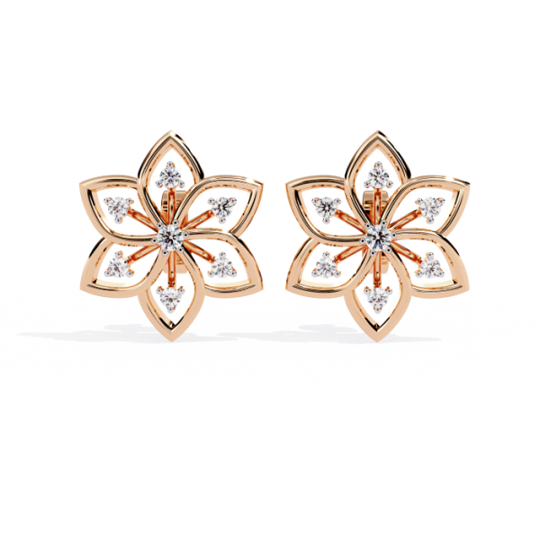 Printable 3D Jewelry design of Earrings with diamonds Modelo 3D .c4d .max .obj .3ds .fbx .stl .blend