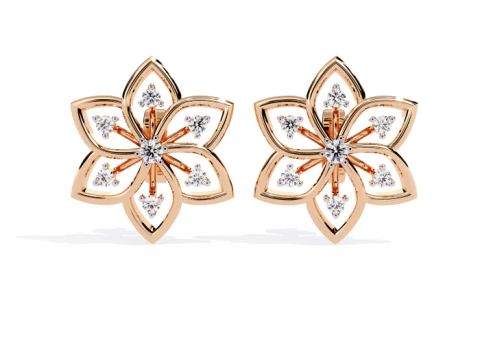 हीरे के साथ झुमके का प्रिंट करने योग्य 3डी आभूषण डिजाइन 3D मॉडल