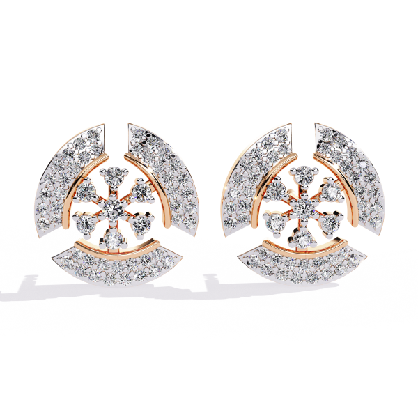 Printable 3D Jewelry design of Earrings with diamonds Modèle 3D .c4d .max .obj .3ds .fbx .stl .blend