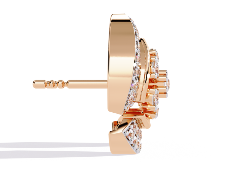 Printable 3D Jewelry design of Earrings with diamonds Modèle 3D