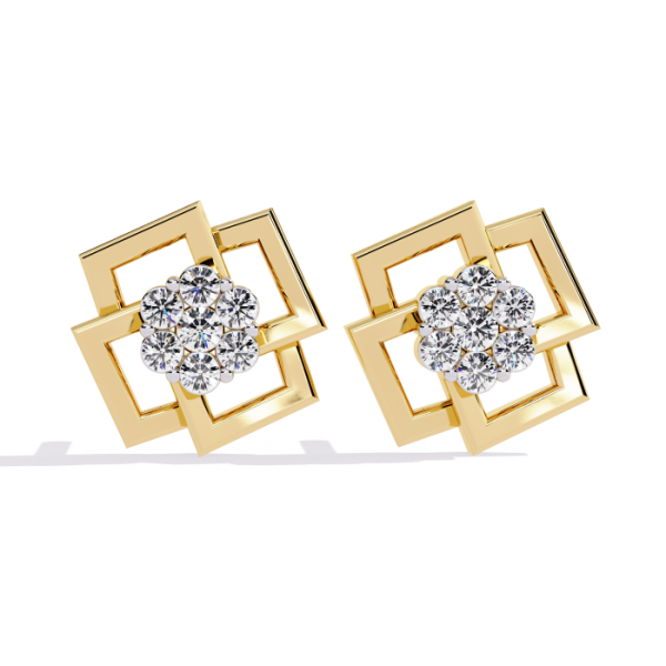Printable 3D Jewelry design of Earrings with diamonds 3D 模型 .c4d .max .obj .3ds .fbx .stl .blend