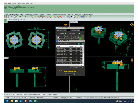 Printable 3D Jewelry design of Earrings with diamonds 3D Model