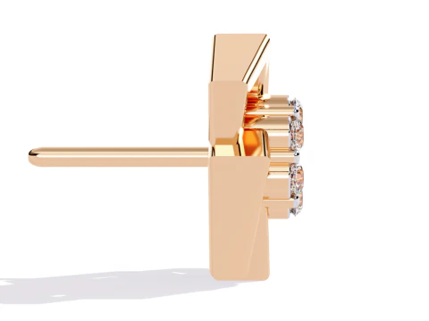 Printable 3D Jewelry design of Earrings with diamonds 3D Model