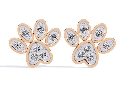 Printable 3D Jewelry design of Earrings with diamonds 3D Модель
