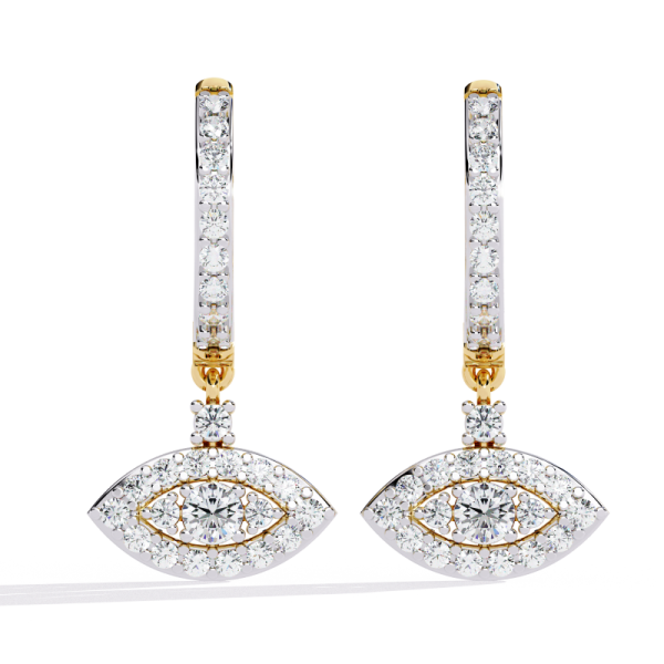 Printable 3D Jewelry design of Earrings with diamonds 3D Модель .c4d .max .obj .3ds .fbx .stl .blend