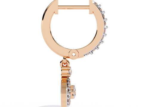 Printable 3D Jewelry design of Earrings with diamonds 3D Модель