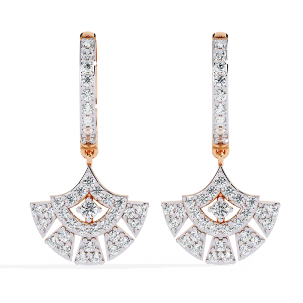 Printable 3D Jewelry design of Earrings with diamonds Modelo 3D .c4d .max .obj .3ds .fbx .stl .blend