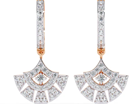 Pırlantalı K&uuml;pelerin yazdırılabilir 3D Takı tasarımı 3D Model