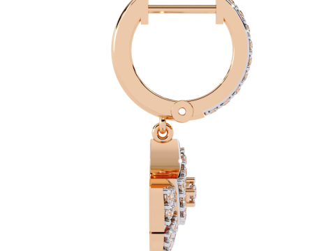 Printable 3D Jewelry design of Earrings with diamonds Modelo 3D